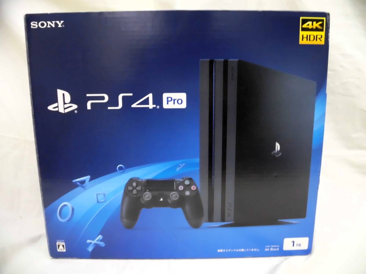 動作確認済み／初期化済み PS4 PlayStation4 PRO 1TB 本体 CUH-7200B ジェット・ブラック_画像2