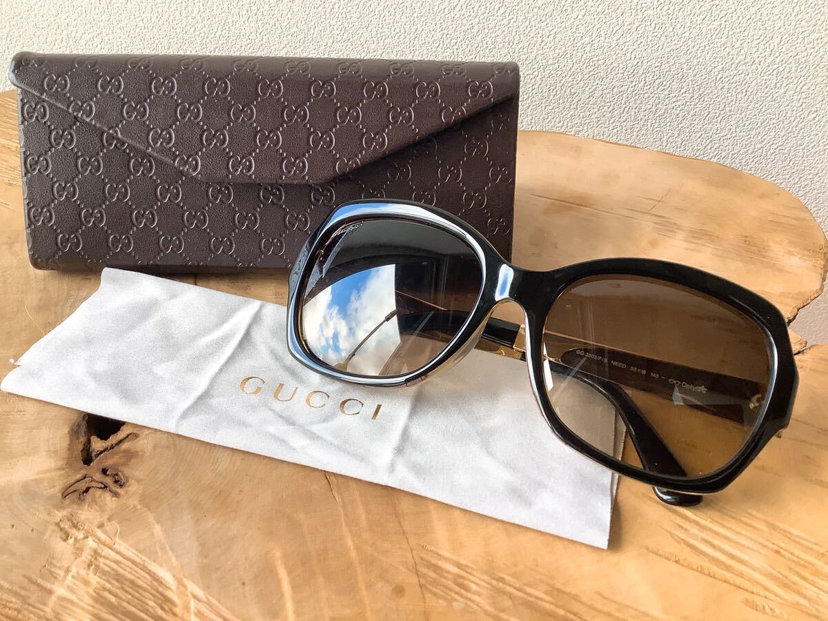 【GUCCI】サングラス　GG3803/F/S　NIEED　58□18-140　optyl　MADE IN ITALY　ケース付き_画像1