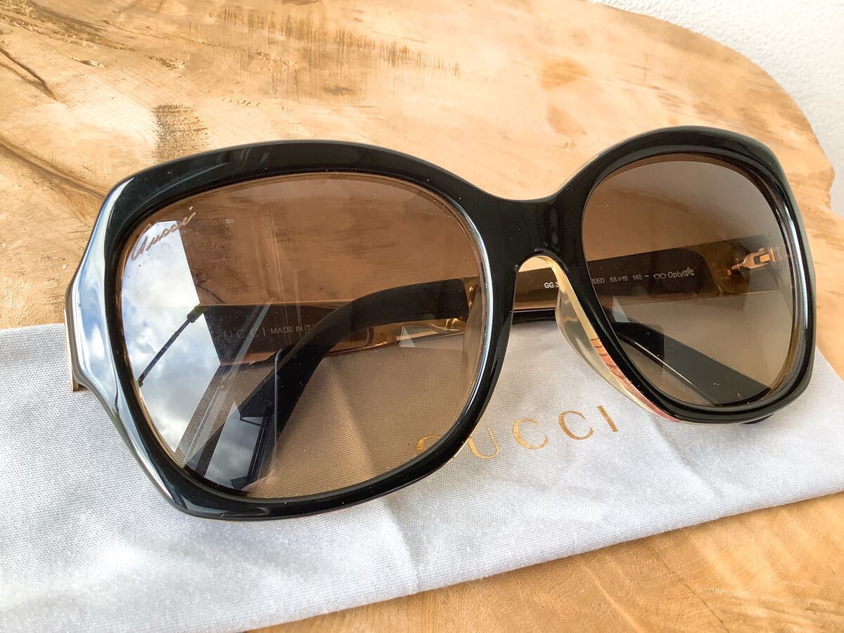【GUCCI】サングラス　GG3803/F/S　NIEED　58□18-140　optyl　MADE IN ITALY　ケース付き_画像2