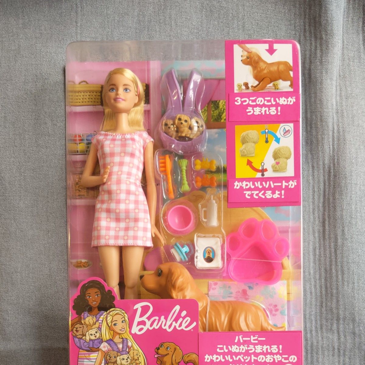 Barbie　こいぬがうまれる！　かわいいペットのおやこおせわセット 人形