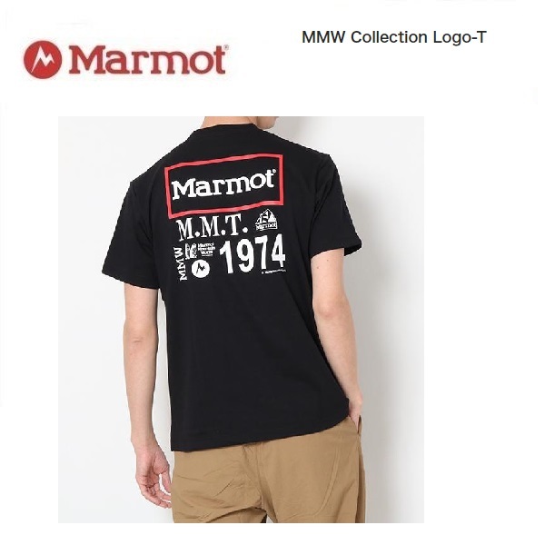 Marmot マーモット MMWコレクションロゴＴシャツ ブラック XXL　TSSMC404　メンズ　Tシャツ　アウトドア