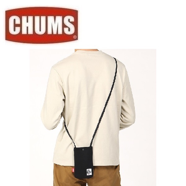 CHUMS チャムス ミニマルショルダーバッグスウェット ブラック CH60-3663　バッグ　ポーチ　アウトドア_画像3