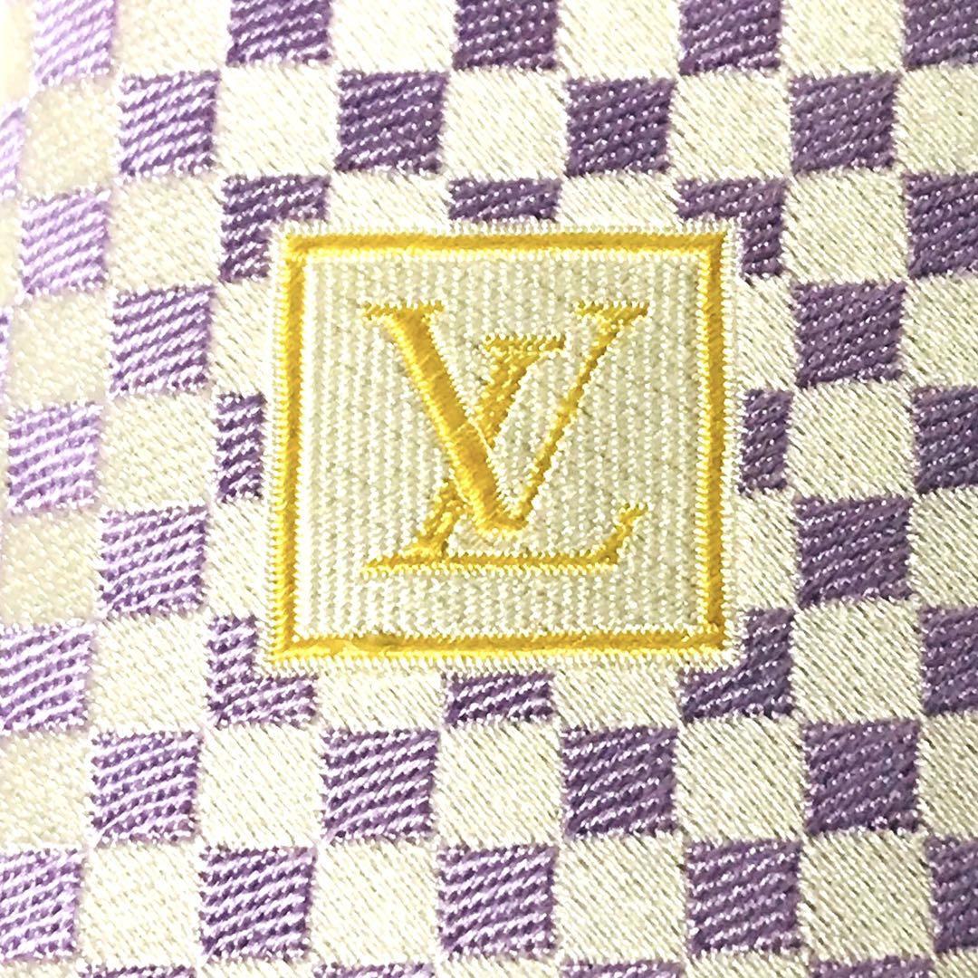 希少カラー LOUISVUITTON ルイヴィトン マイクロダミエ ネクタイ ダミエの画像5