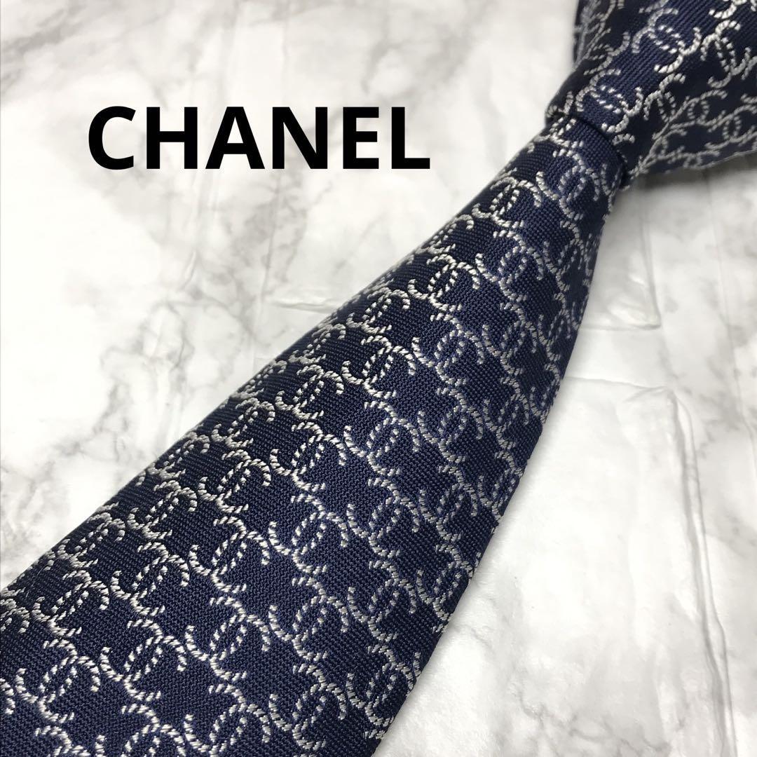 至高の逸品　CHANEL シャネル ネクタイ　ココマーク_画像1