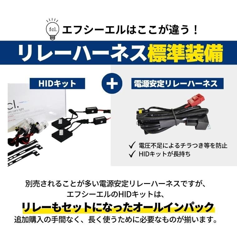 fcl.直営店 【1年保証/国内サポート付】35W HB3 HIDキット 6000K ヘッドライト 【送料無料】 エフシーエル_画像4