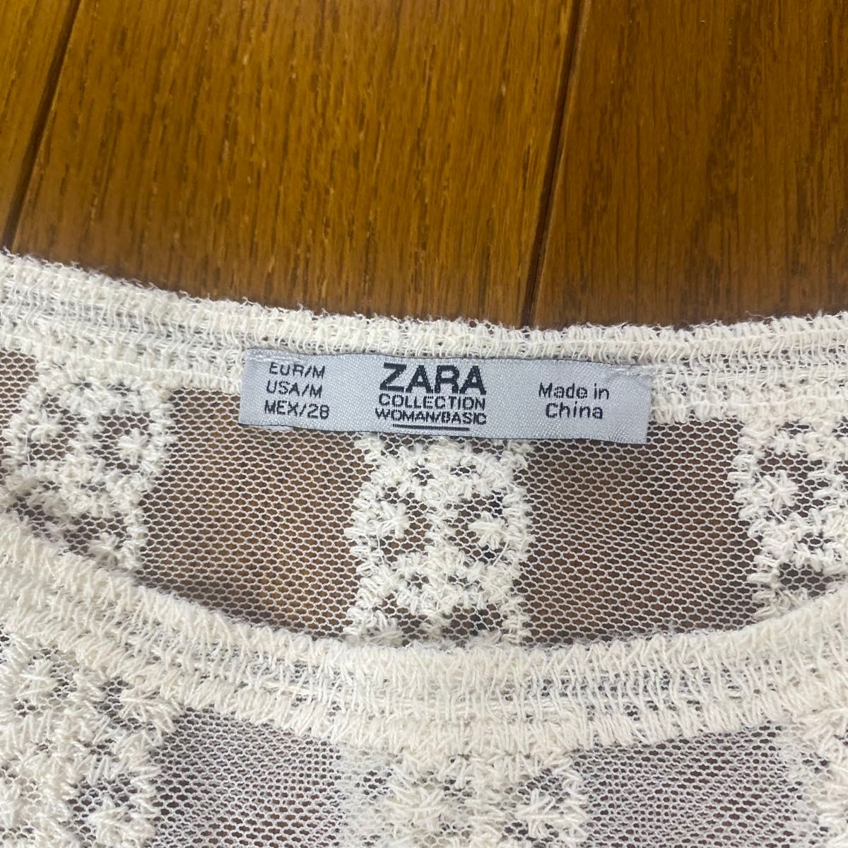 ZARA  半袖 ホワイト トップス