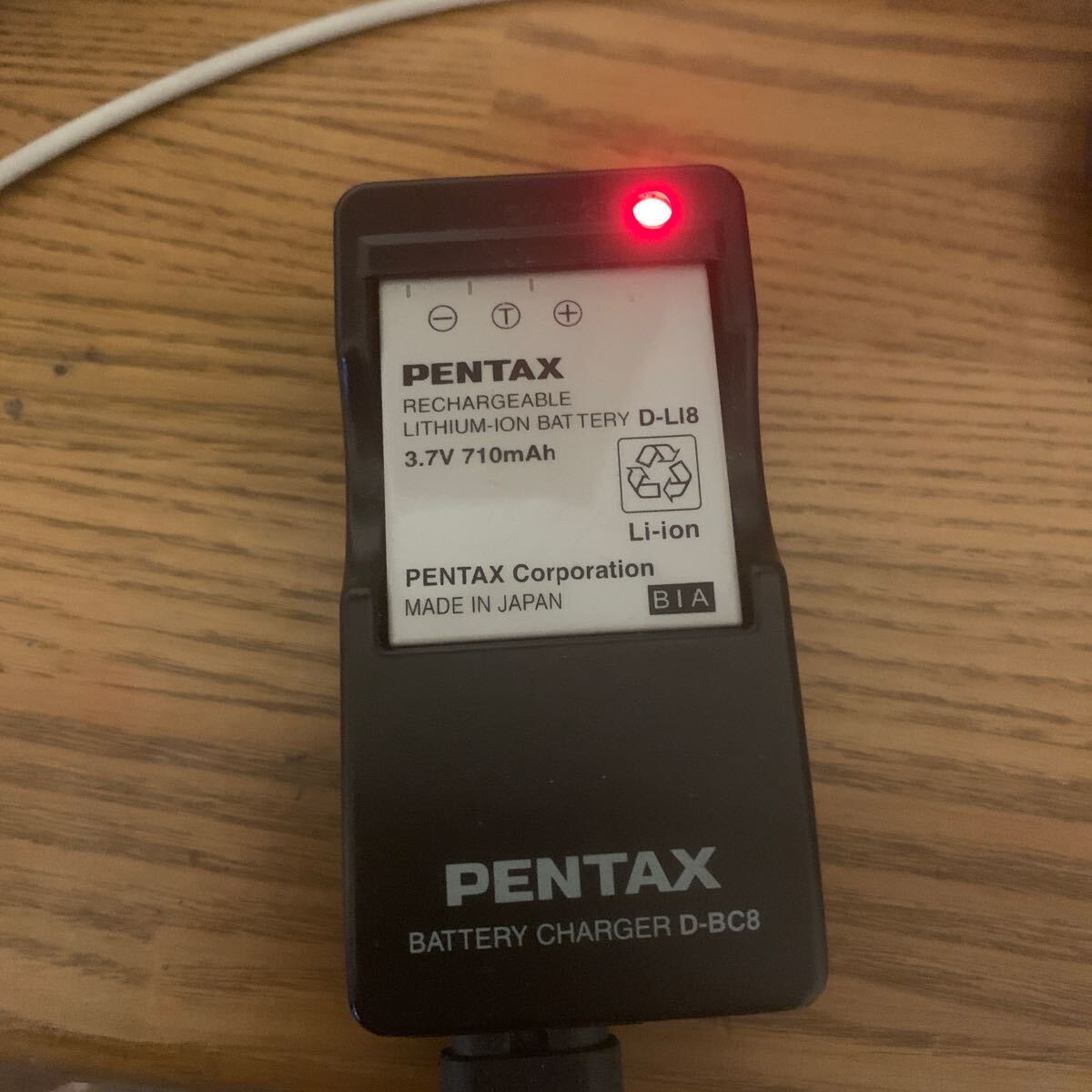 【動作確認済】PENTAX BATTERY CHARGER D-BC8 バッテリー充電器 3.7V 710mAhの画像7