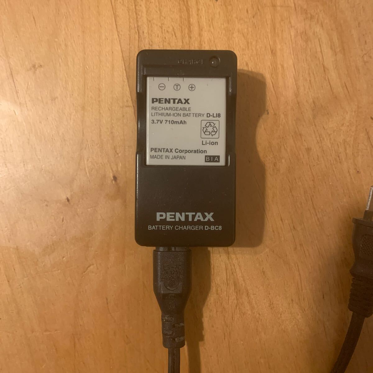 【動作確認済】PENTAX BATTERY CHARGER D-BC8 バッテリー充電器 3.7V 710mAhの画像6