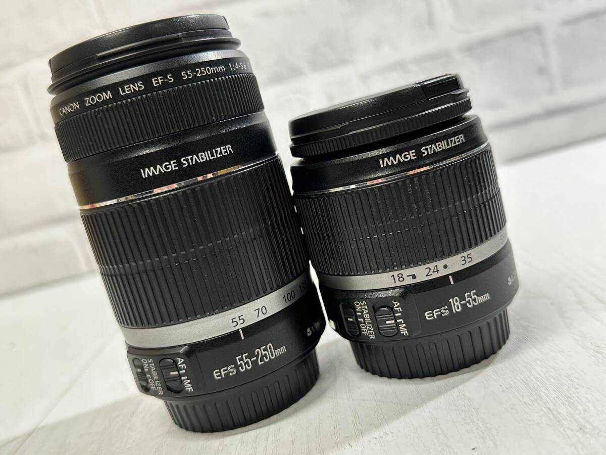 ※57365 動作確認済み Canon EOS KissX2 レンズ２本付き 55-250ｍｍ1：4-5.6●18-55ｍｍ1：3.5-5.6 の画像10
