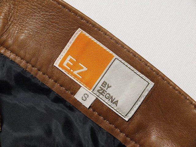 E.Z by ZEGNA イージーバイゼニア レザーパンツ 正規品 ゼニア 革パンツ Sサイズ 三陽商会 エルメネジルド・ゼニアの画像3