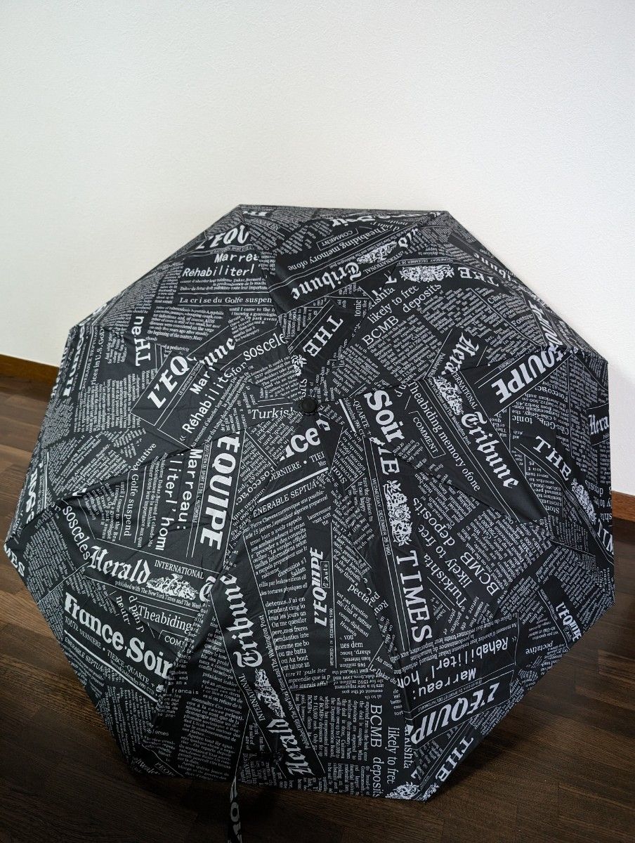 折り畳み 傘  黒 ブラック 男女兼用 晴雨兼用 UV加工 自動開閉 ワンタッチ