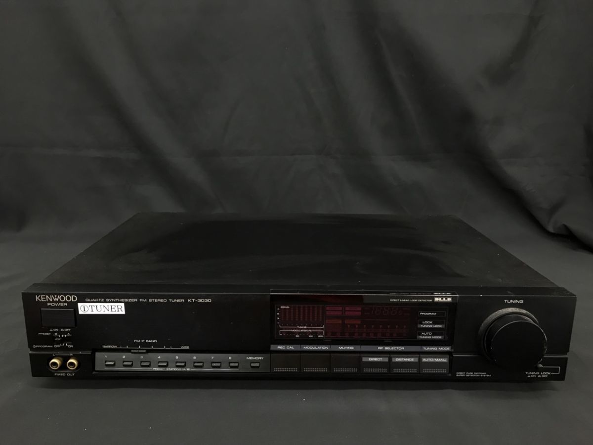 0503-113T③5895 クォーツシンセサイザーFMステレオチューナー KENWOOD ケンウッド KT-3030　貴重　FM STEREO TUNER_画像1