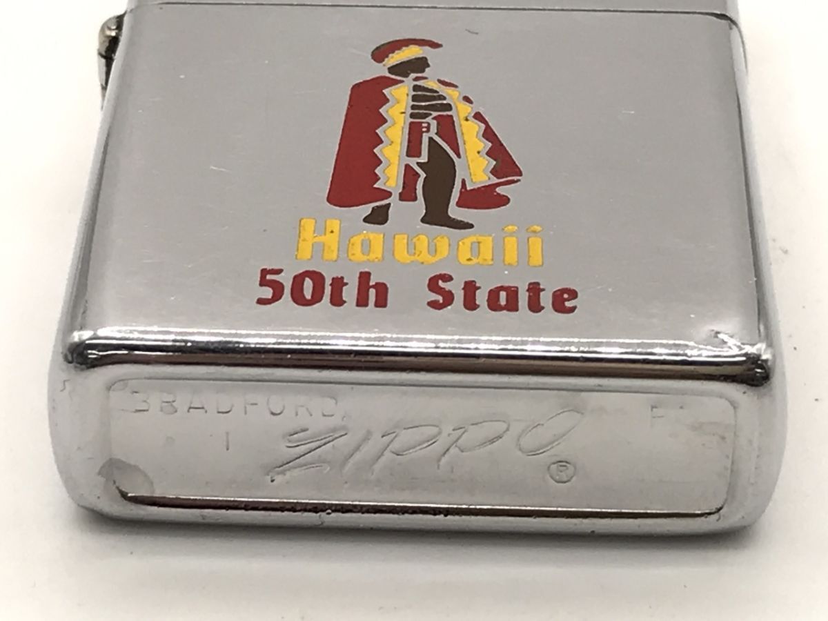 0503-139T⑦23415 佐川 ジッポ ZIPPO ハワイ Hawaii 50th State 50周年 記念 BRADFORD オイルライター 火花◯_画像9