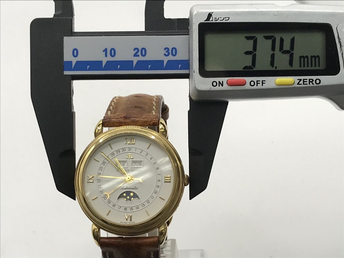 0504-105MK②23613 наручные часы Mourice Lacroix Maurice Lacroix master-piece самозаводящиеся часы Швейцария производства мужской работа 0 частота замена 