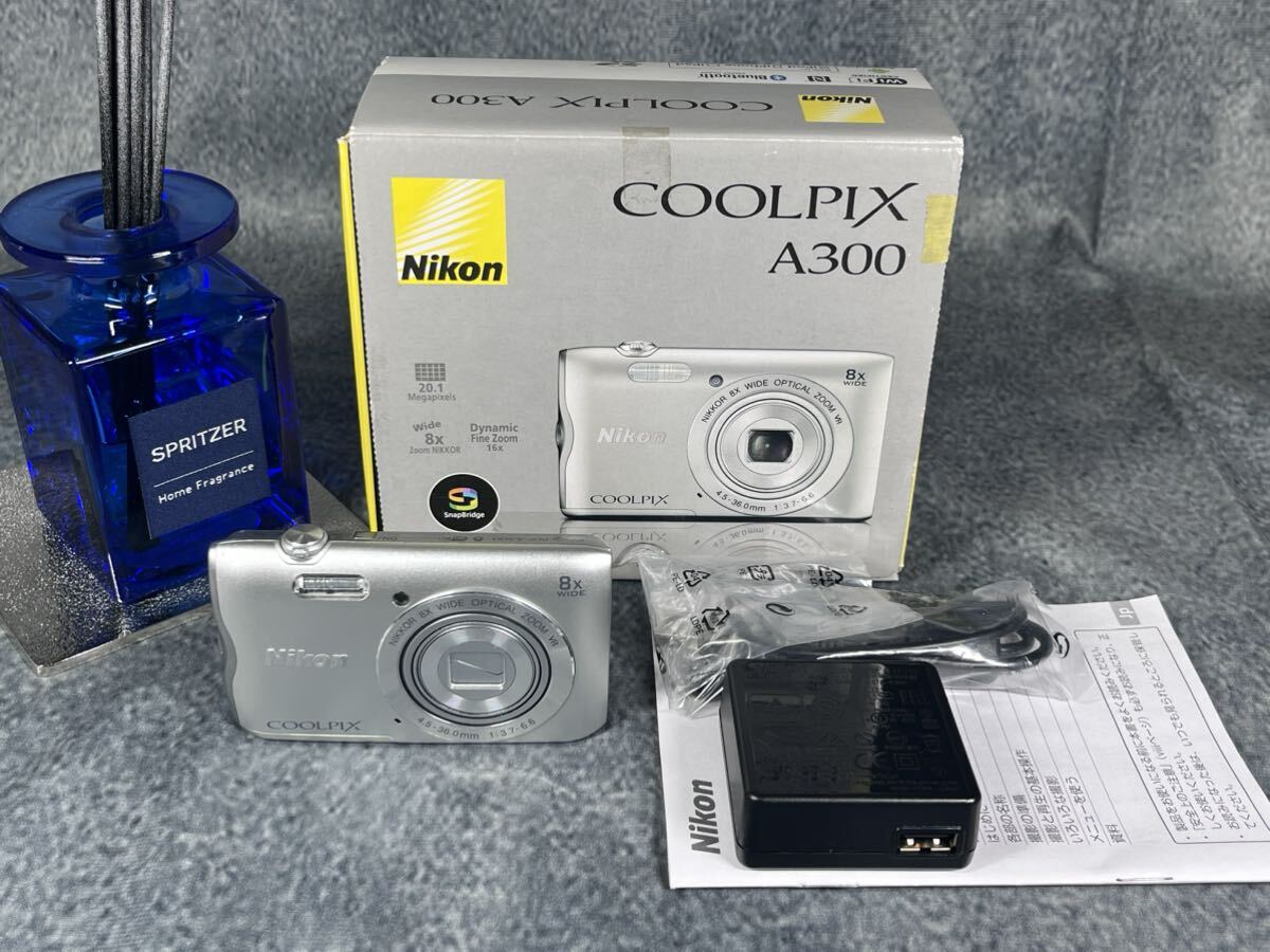 NIKON/ニコン/COOLPIX/S300/コンパクトデジタルカメラ/SILVER/箱付き_画像10