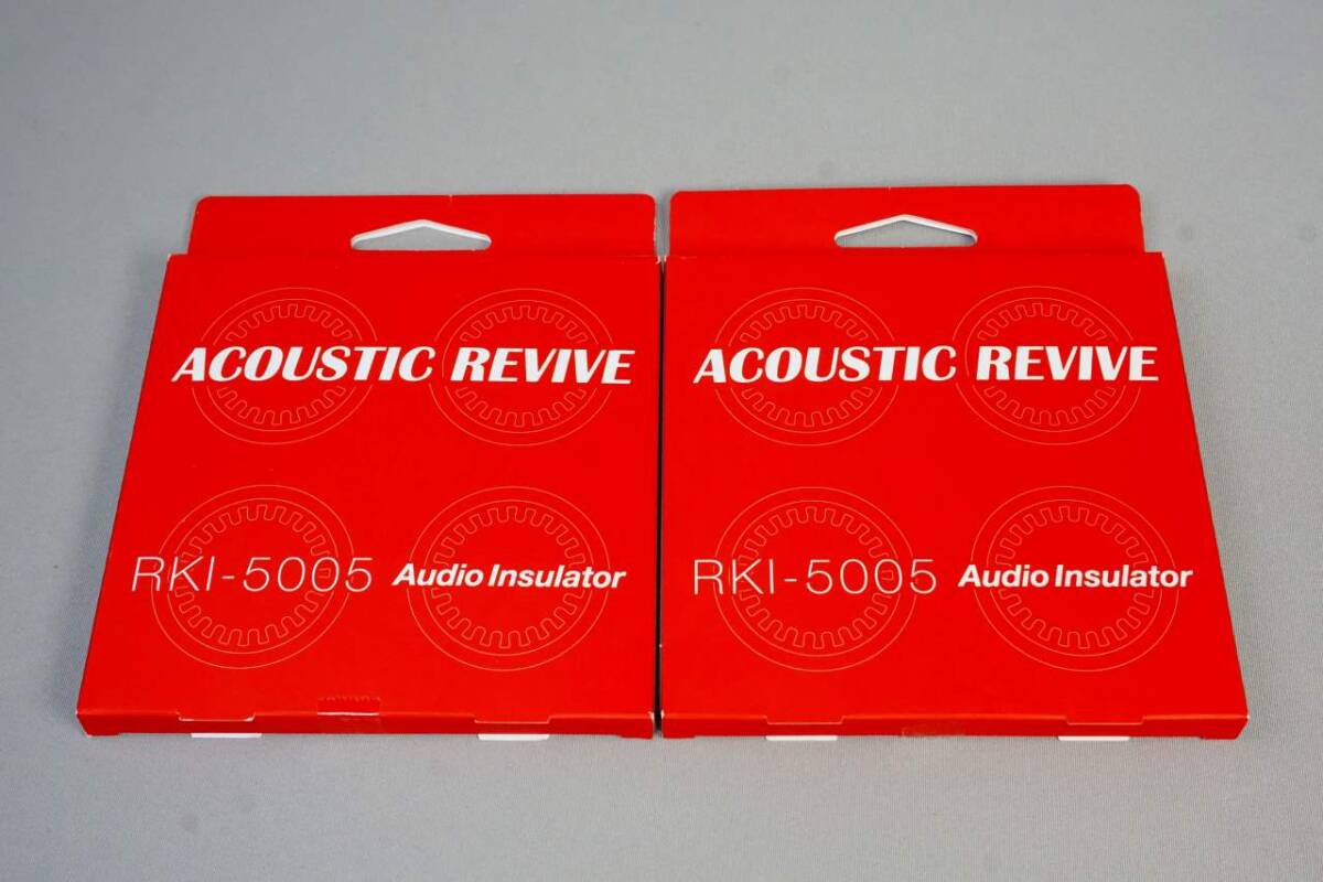 ACOUSTIC REVIVE アコースティックリバイブ RKI-5005 インシュレーター 計8個元箱装備 貴陽石含浸