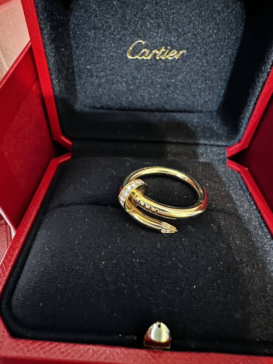 【Cartier】カルティエ K18YG ジュスト アンクル リング ダイヤモンド #53_画像2