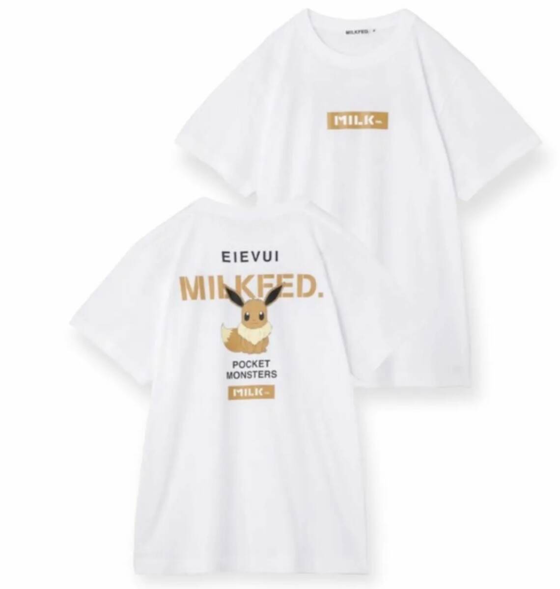 新品　MILKFED. ミルクフェド　半袖Tシャツ ホワイト XL ポケモン　レディース_画像1