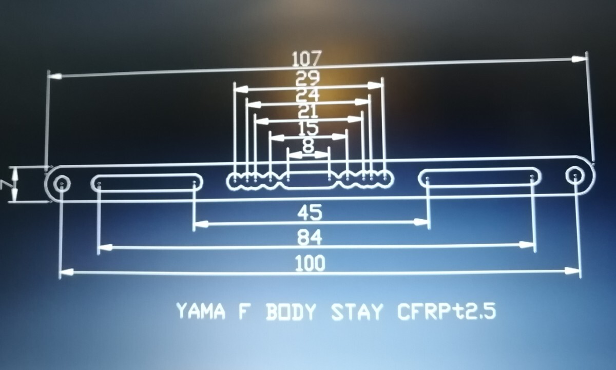 カーボン　ボディ　ステー　YAMABODYSTAY V2 メタルガレージ　YD-2 GALM RDX などに_画像2