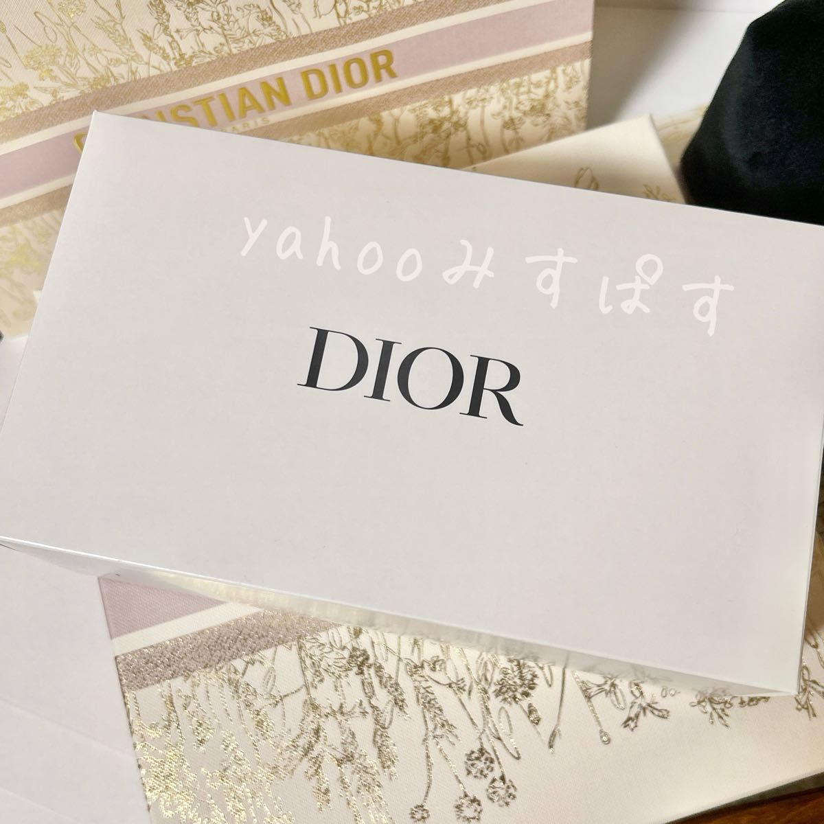 未開封新品 DIOR メタルロゴ ベロア ブラック ポーチ ラウンドジップ 人気デザイン 209