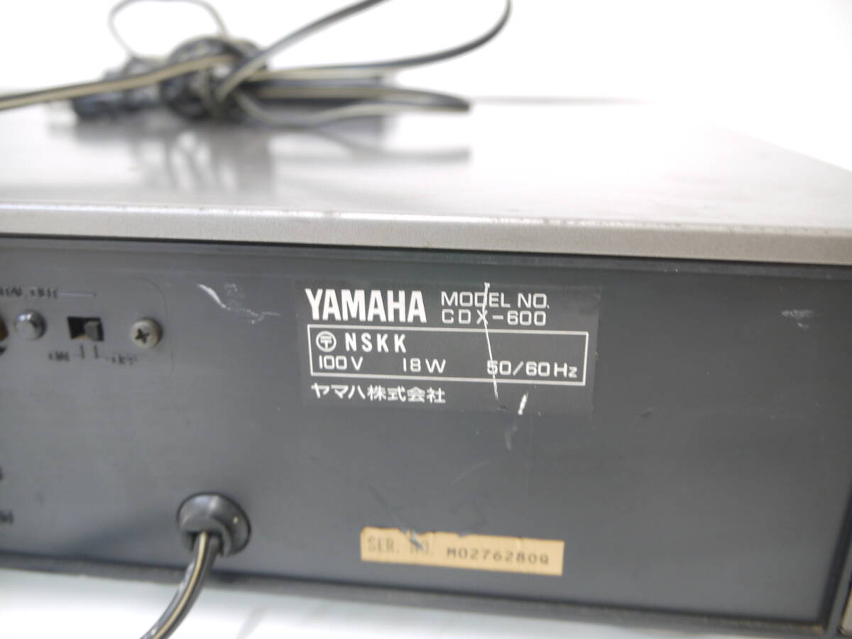 611 YAMAHA CDX-600 ヤマハ CDプレーヤー CDデッキ リモコン RS-D10付 オーディオ機器の画像7