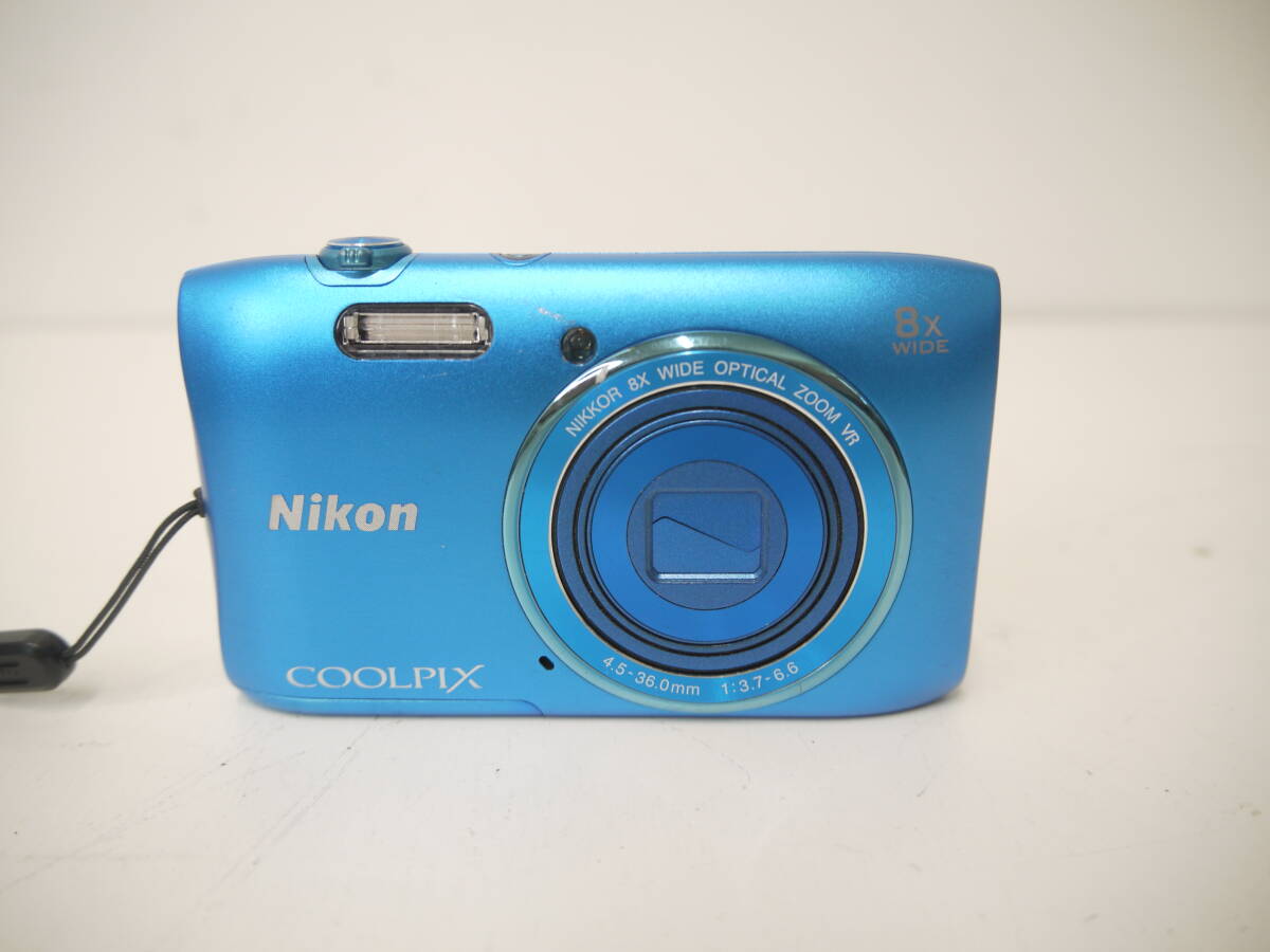 580 Nikon COOLPIX S3600 NIKKOR 8x WIDE OPTICAL ZOOM VR 4.5-36.0mm 1:3.7-6.6 ニコン クールピクス バッテリー付 デジカメ コンデジ_画像1