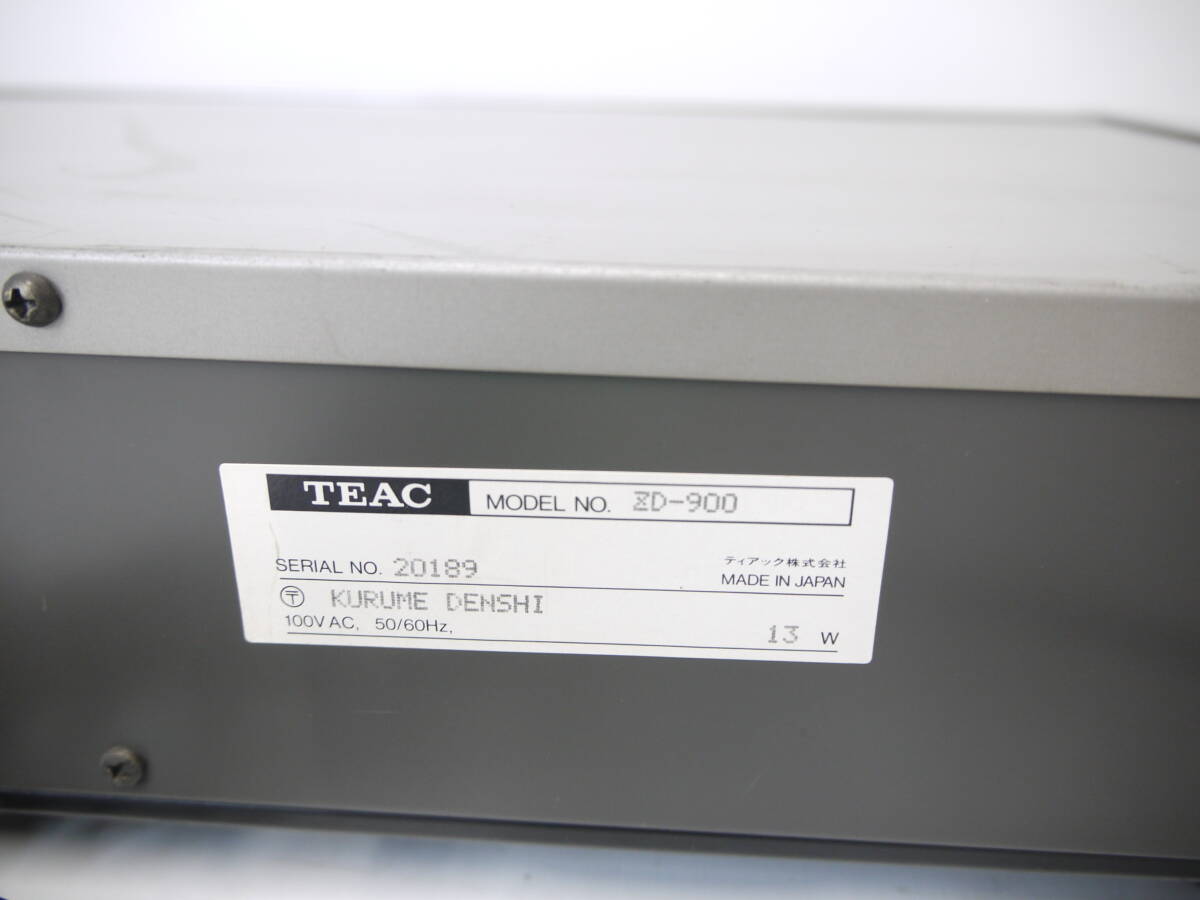 676 TEAC ZD-900 ティアック CDプレーヤー CDデッキ オーディオ機器 現状品 ジャンク_画像6