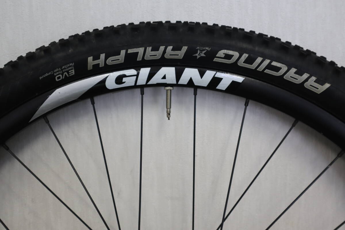 ◆GIANT ジャイアント XTC 外し 29インチ チューブ タイヤホイール フロント RACING RALPH SCHWALBE S-XC2 100×15mm _画像9