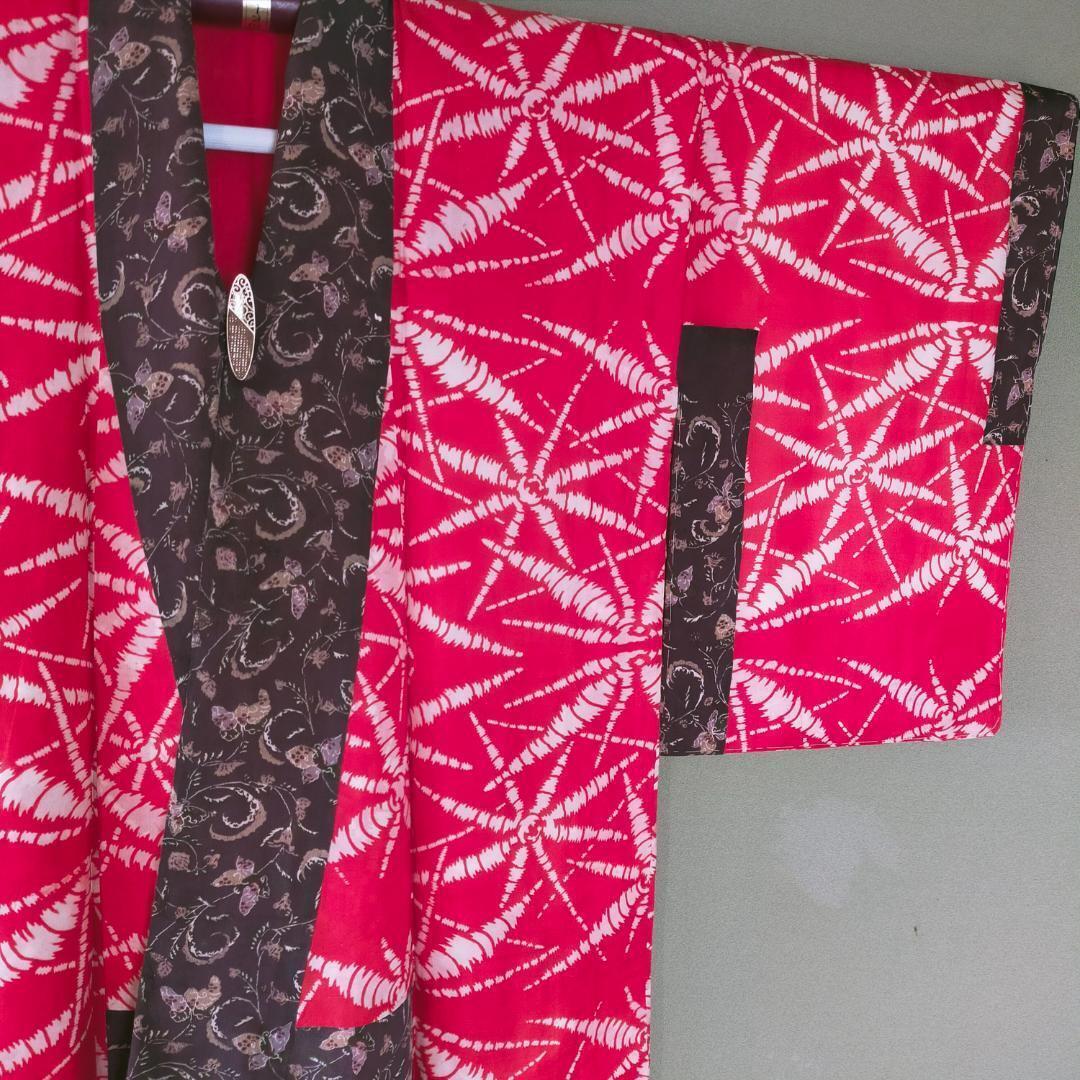 * поставка со склада товар * античный кимоно Edo .. нижняя рубашка длинное нижнее кимоно старый ткань старый . переделка материал ткань кукла умение времена предмет Taisho .. натуральный шелк бабочка рисунок 