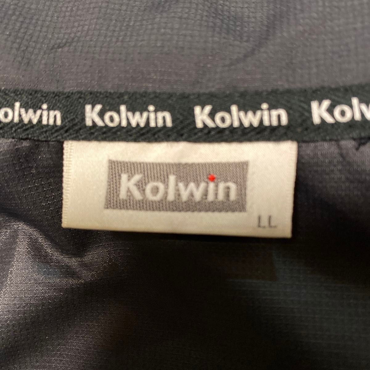 【Kolwin】コルウィン　ゴルフナイロンジャケット　黒　ブラック　LLゴルフウェア　 半袖ウインドブレーカー GOLF