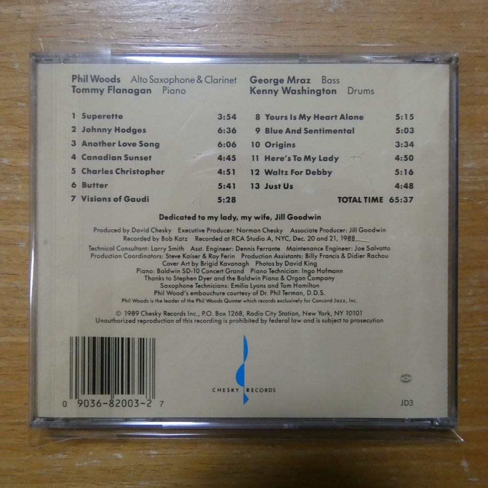 090368200327;【CD/CHESKYRECORDS】フィル・ウッズ / ヒアズ・トゥ・マイ・レディ JD-3の画像2