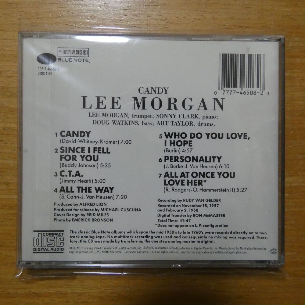 077774650823;【CD】LEE MORGAN / CANDY CDP-7465082の画像2