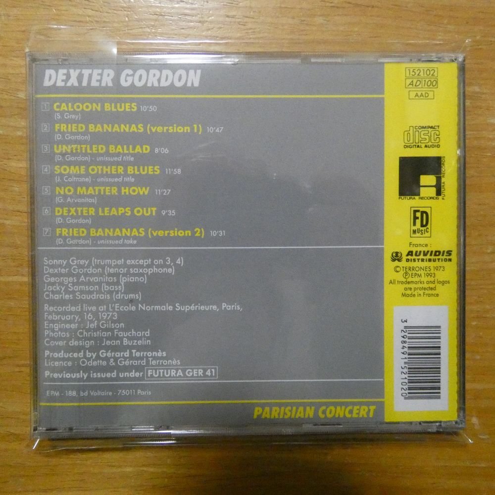 3298491521020;【CD】DEXTER GORDON / PARISIAN CONCERT 152102の画像2