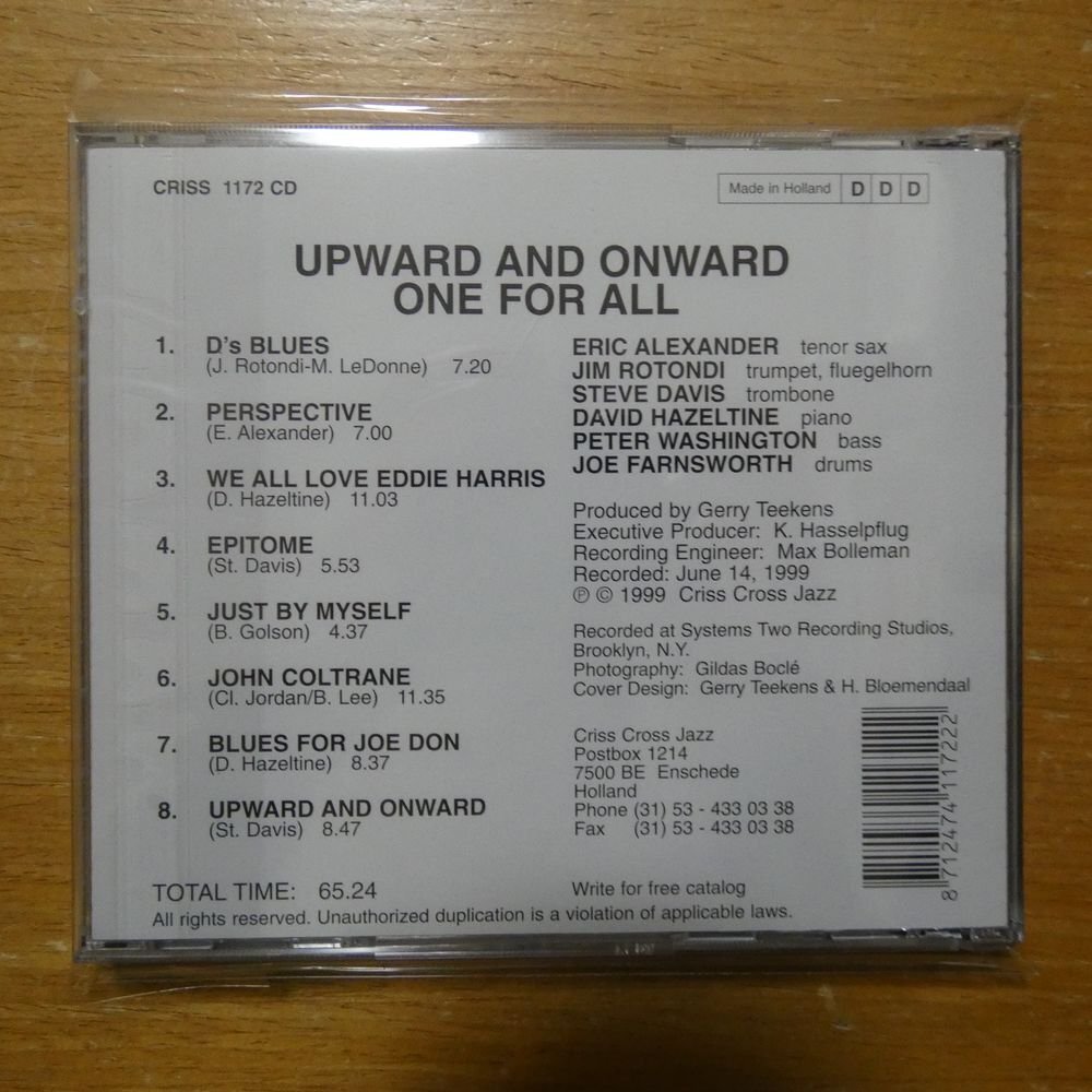 8712474117222;【CD/CRISSCROSS】UPWARD AND ONWARD / ONE FOR ALL CRISS-1172CDの画像2