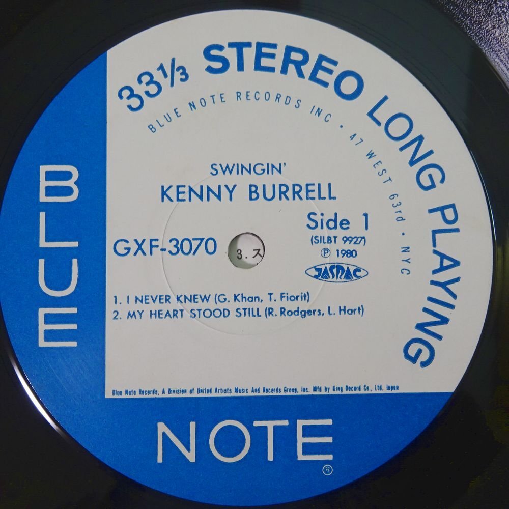 10025908;【帯付/Blue Note】Kenny Burrell / Swingin'の画像3