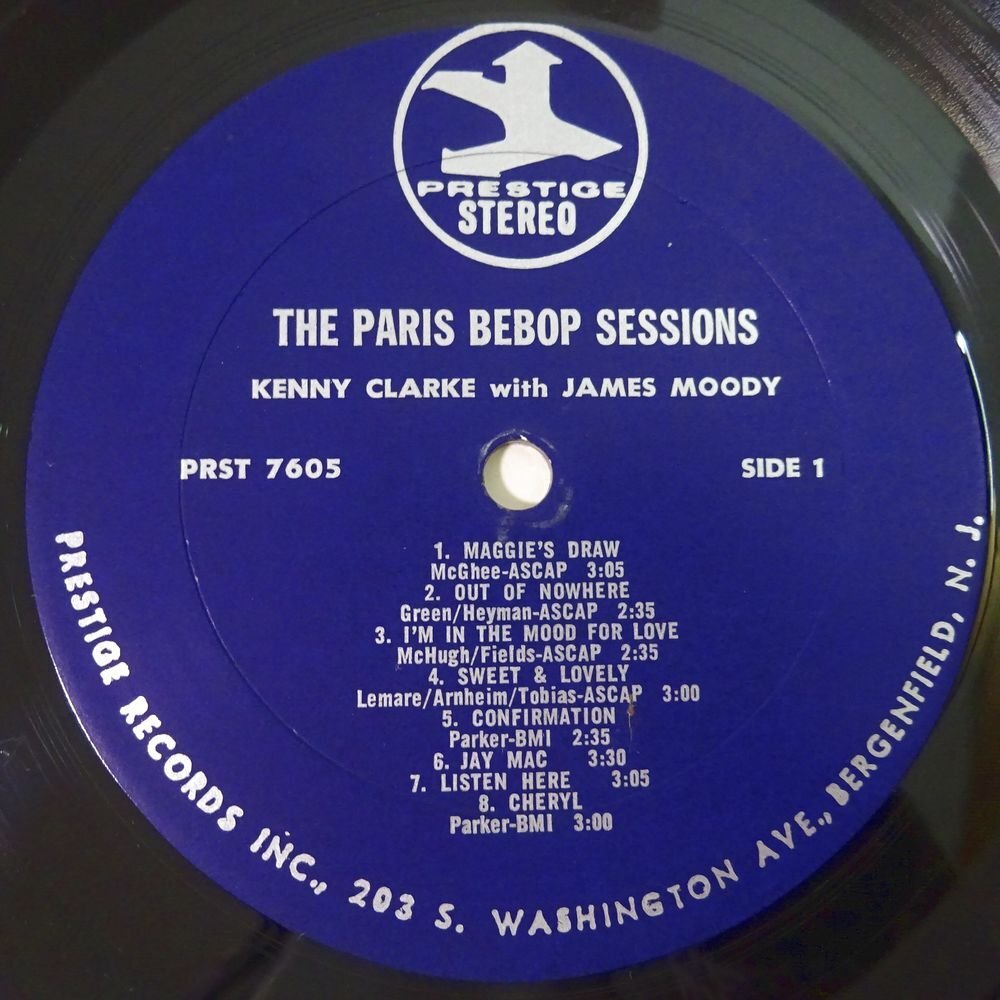 10025917;【US盤/紺ラベル/Prestige】Kenny Clarke With James Moody / The Paris Bebop Sessions_画像3