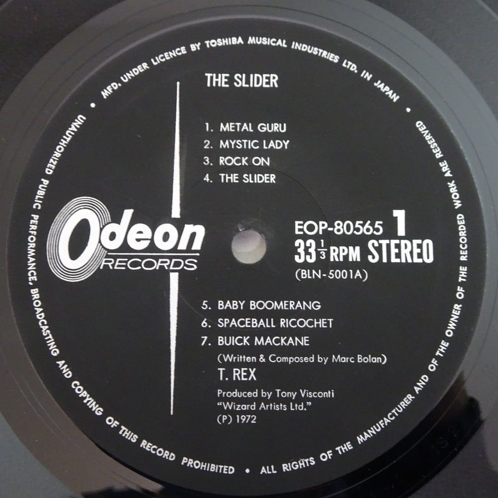 14031141;【ROCK NOW帯付/Odeon/補充票/ポスター・ブックレット付/見開き】T. Rex / The Sliderの画像3