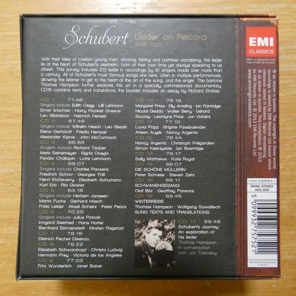 41098592;【17CDBOX】Ｖ・A / SCHUBERT:LIEDER ON RECORD 1898-2012の画像2