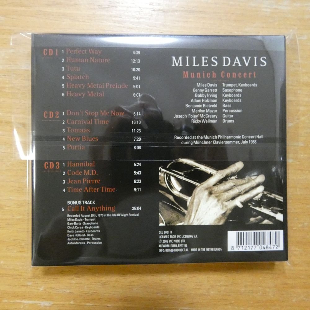 41098868;【3CD】マイルス・デイヴィス / MUNICH CONCERT DEL-800111の画像2