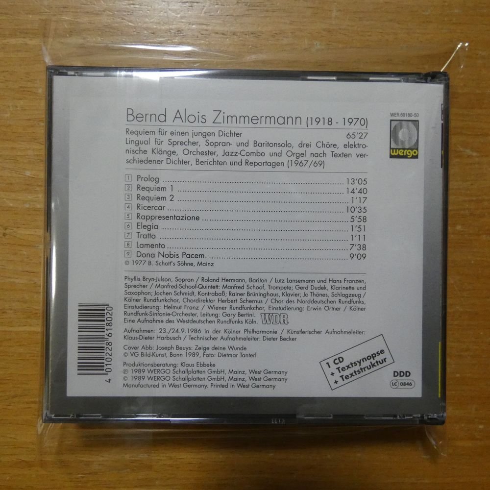 4010228618020;【CD】Ｖ・A / BERND ALOIS ZIMMERMAN(WER6018050)の画像2