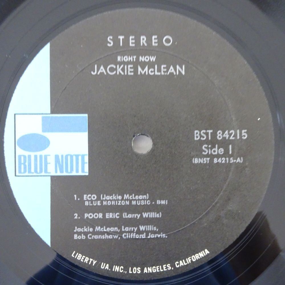 14031298;【US盤/BLUE NOTE/LIBERTY/青黒ラベル/VAN GELDER刻印/シュリンク付】Jackie McLean / Right Now!の画像3