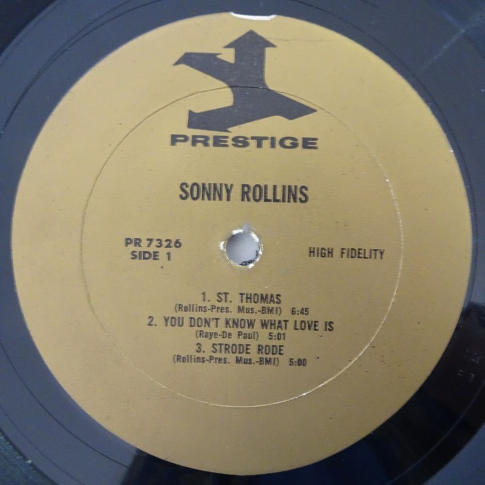14031265;【US盤/PRESTIGE/金ラベル/手書RVG刻印/MONO/シュリンク付】Sonny Rollins / Saxophone Colossusの画像3