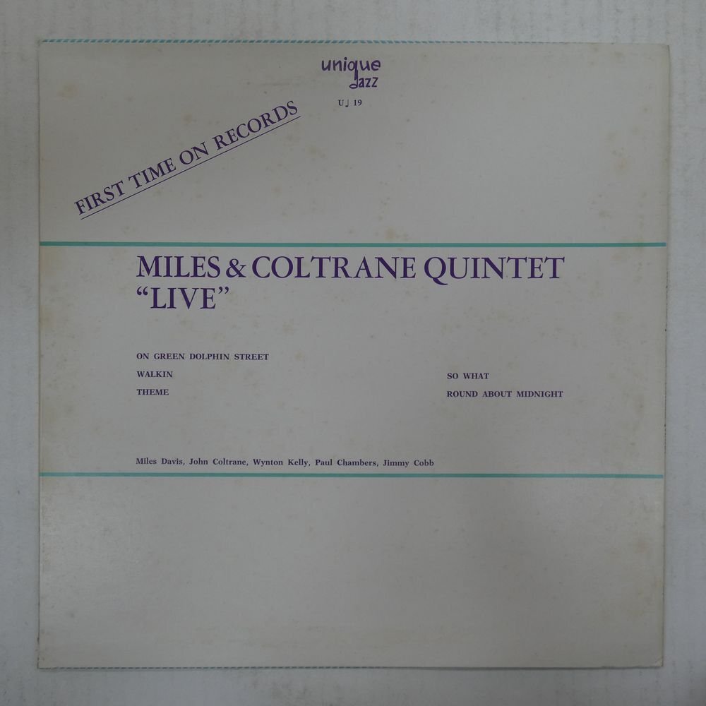 46075334;【Italy盤/UniqueJazz/MONO/美盤】Miles & Coltrane Quintet / Liveの画像2