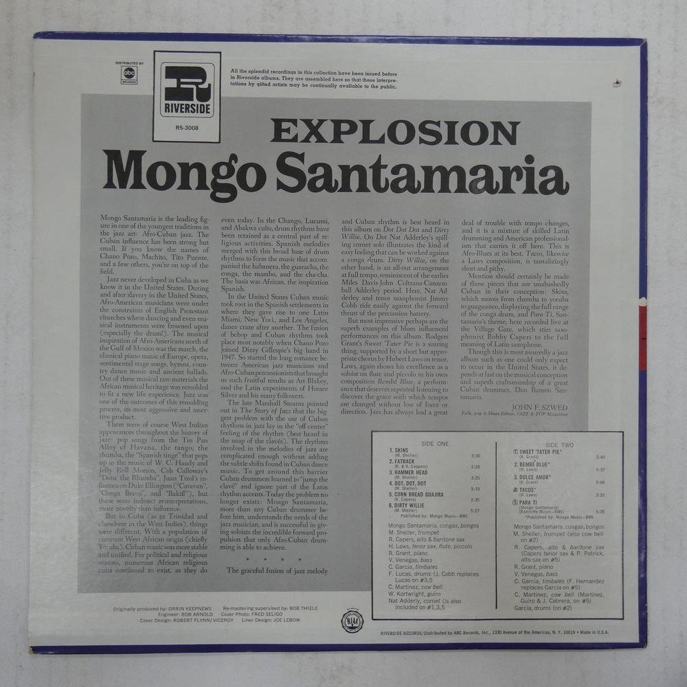 46075325;【US盤/RIVERSIDE】Mongo Santamaria / Explosionの画像2