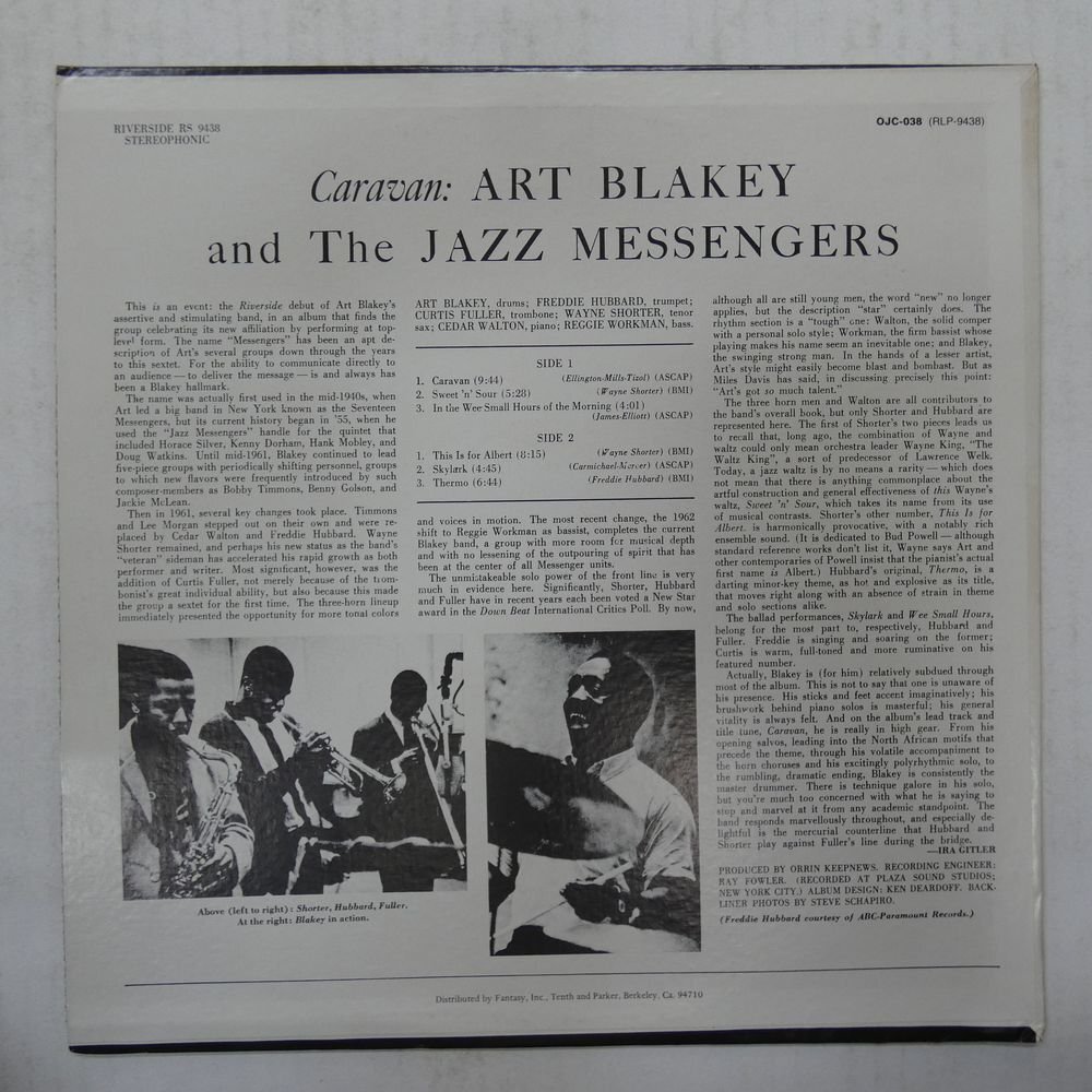 46075370;【US盤/OJC RIVERSIDE】Art Blakey & The Jazz Messengers / Caravanの画像2