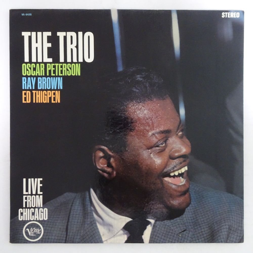 10025982;【US盤/黒T字/コーティングジャケ/見開き/VERE】The Oscar Peterson Trio / The Trio Live From Chicagoの画像1