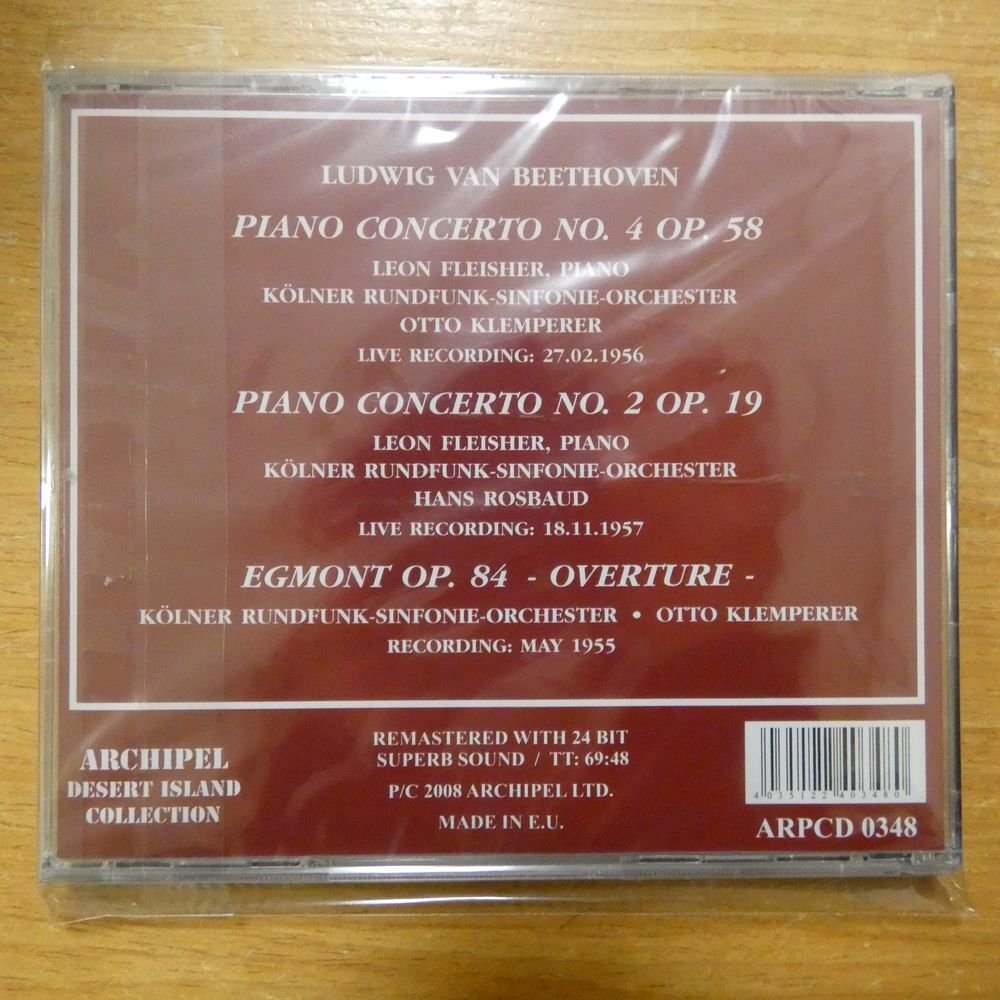 4035122403480;【未開封/CD】FLEISHER / BEETHOVEN:PIANO CONCERTOS NOS.2&4(ARPCD0348)_画像2