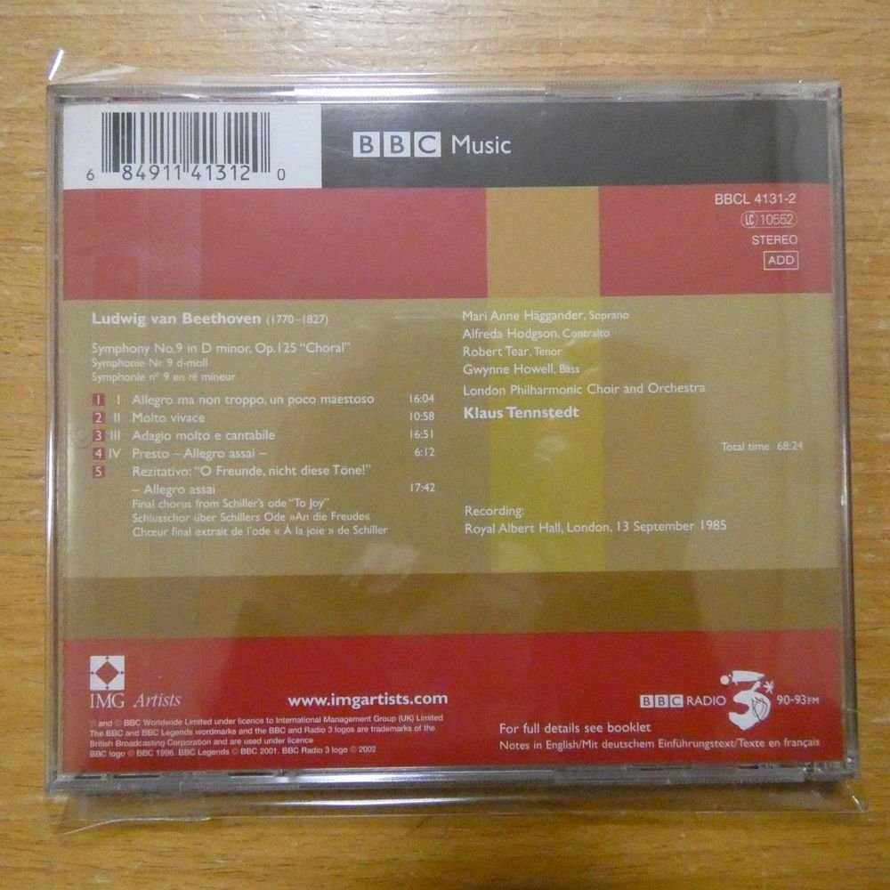 684911413120;[20bit/CD/BBC]TENNSTEDT / BEETHOVEN: SYMPHONY NO.9(BBCL41312)