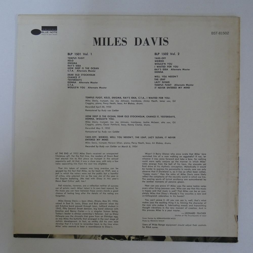 46075417;【US盤/BLUE NOTE】Miles Davis / Volume 2_画像2