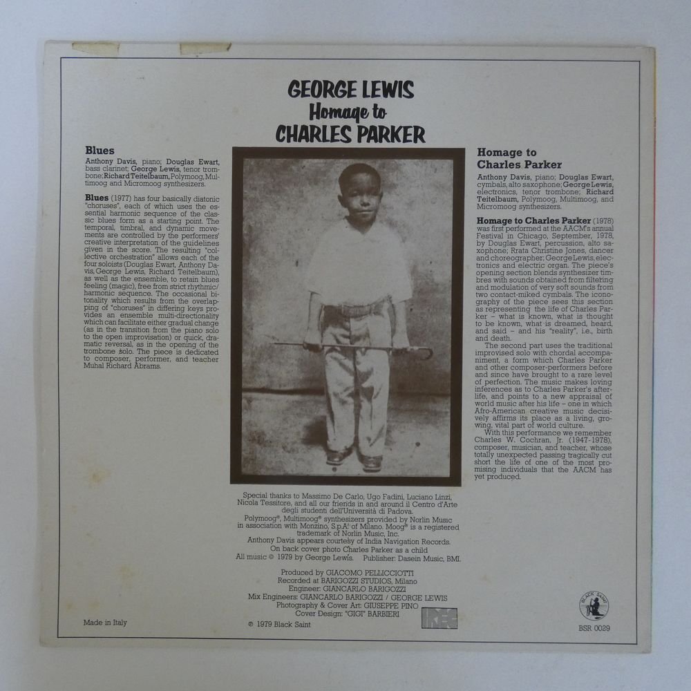 46075473;【Italy盤/BLACK SAINT】George Lewis / Homage To Charles Parker_画像2